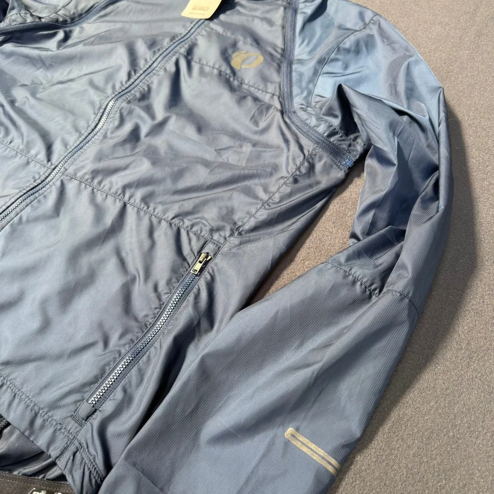 Pearl Izumi Mens Elite Escape Convert Jacket Navy Blue Cycling Windbreaker L NEW